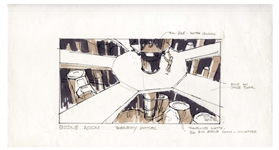 Early Concept Art for Alien, Done in 1977 -- Showing the Engine Room of the Nostromo Spaceship